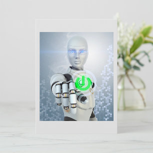 Invitations du bouton d'alimentation du robot