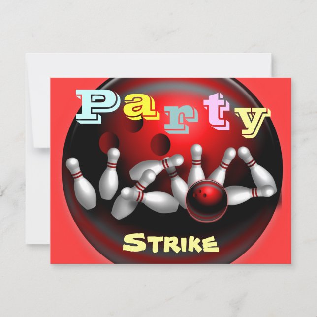 Invitations du Bowling Party (Devant)