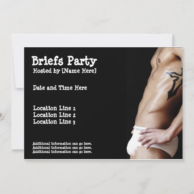 Invitations du Briefs Party (Devant)