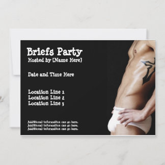 Invitations du Briefs Party