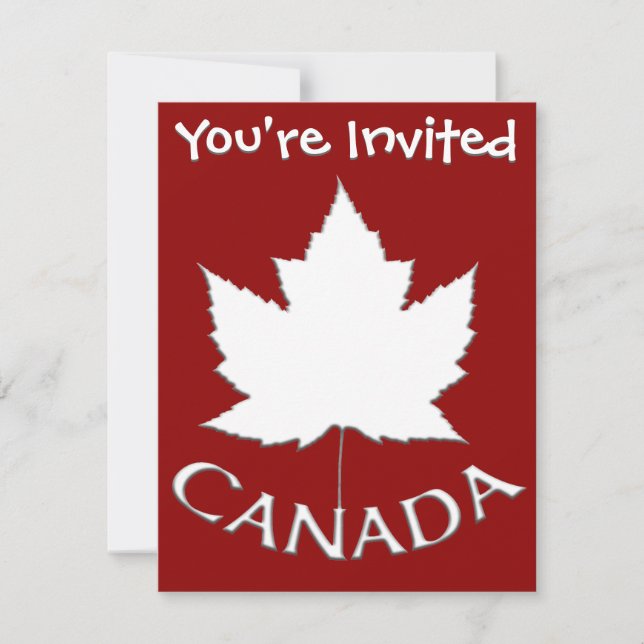 Invitations du Canada Cartes RSVP personnalisées d (Devant)