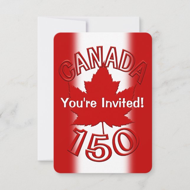 Invitations du Canada Cartes RSVP personnalisées d (Devant)
