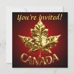 Invitations du Canada Personnalisé Gold Canada RSV
