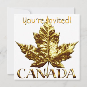 Invitations du Canada Personnalisé Gold Canada RSV