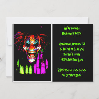Invitations du Clown Halloween Party