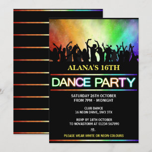 Invitations du Club Dance Party