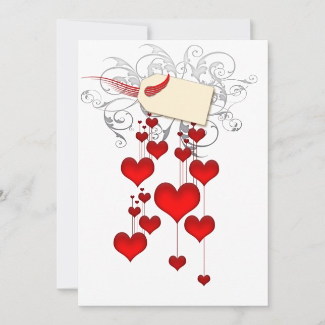 Invitations du coeur rouge (Devant)