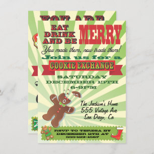 Invitations du Cookie Exchange Party
