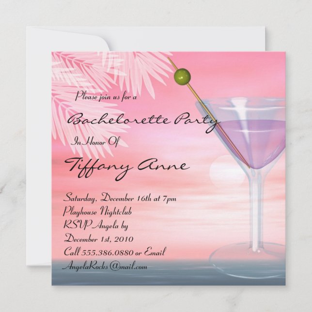 Invitations du créateur de la Bachelorette CUTE (Devant)