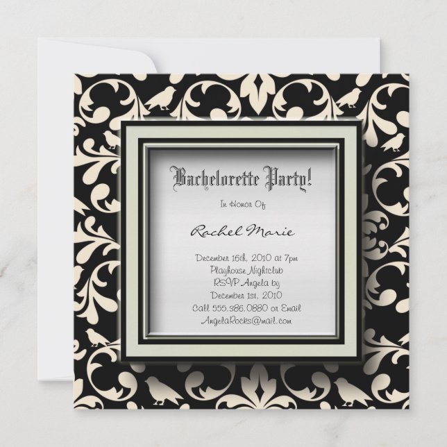 Invitations du créateur de la Bachelorette CUTE (Devant)