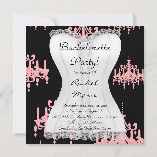 Invitations du créateur de la Bachelorette CUTE (Devant)