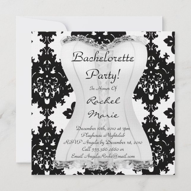 Invitations du créateur de la Bachelorette CUTE (Devant)