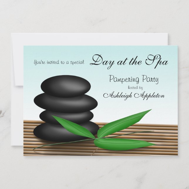 Invitations du "Day at the Spa" du Parti de la pro (Devant)