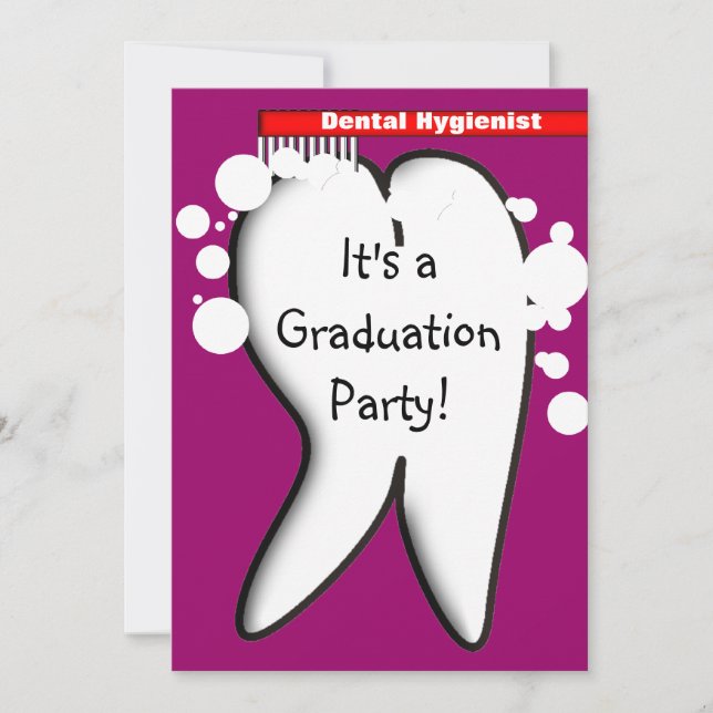 Invitations du Dental Hygienist Graduation Party 2 (Devant)