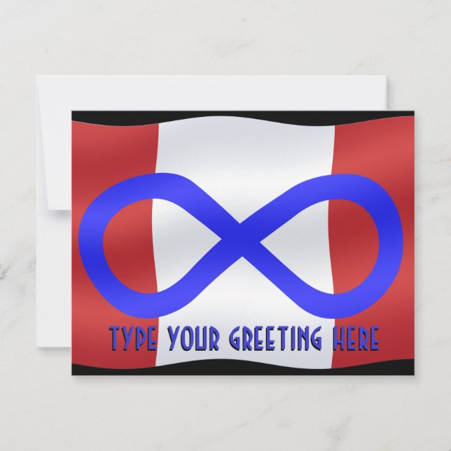 Invitations du drapeau des Métis Carte personnalis (Devant)
