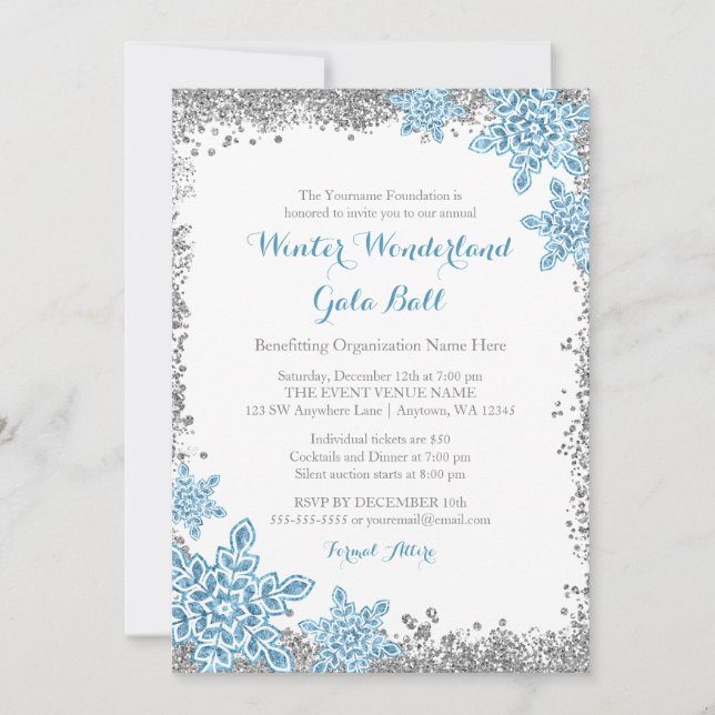 Invitations du gala Wonderland Winter (Devant)