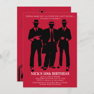 Invitations du Gangster Party