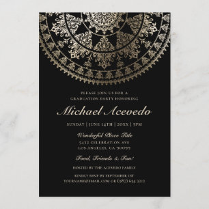 Invitations du groupe de diplômés   Élégante huile