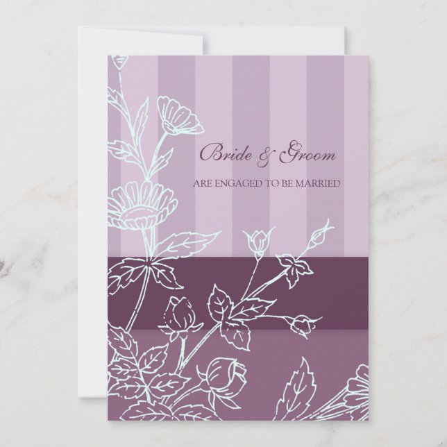Invitations du groupe d'engagement floral pourpre (Dos)