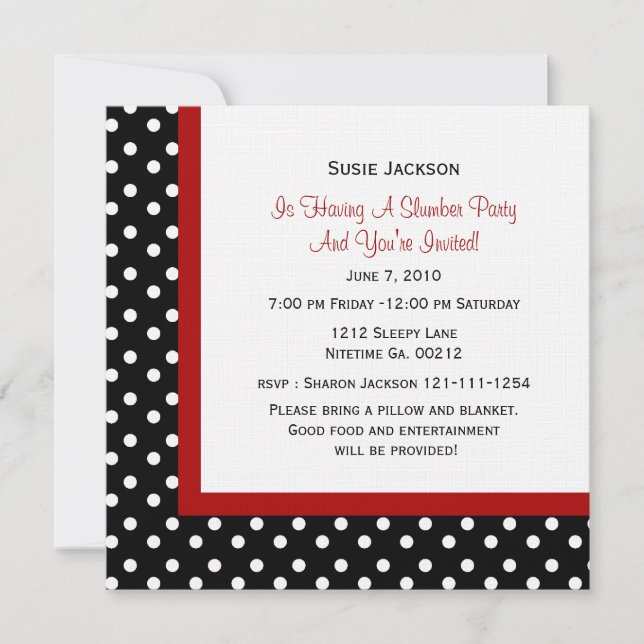 Invitations du groupe Ladybug (Devant)