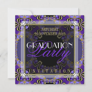 Invitations du groupe Purple Royal Art Déco
