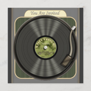 Invitations du groupe Vintage de disques de vinyle