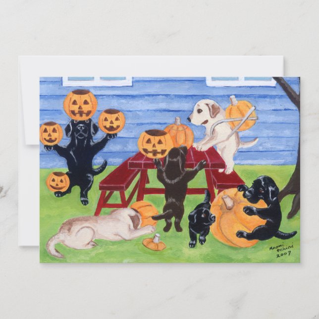 Invitations du Labradors Halloween Party (Devant)