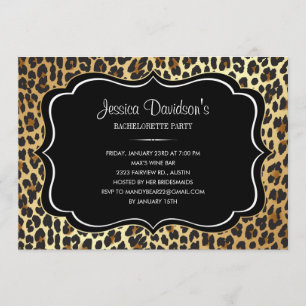 Invitations du Leopard Bachelorette Party