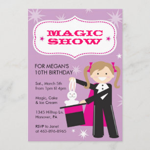 Invitations du Magic Show Party