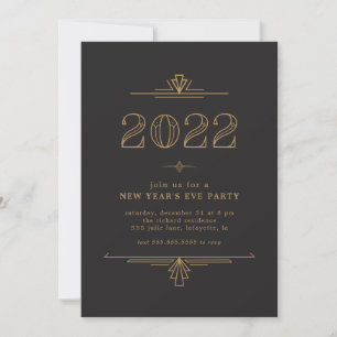 Invitations du Nouvel An Art Déco