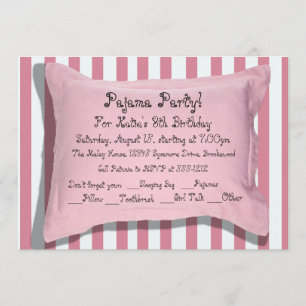 Invitations du Pajama Party