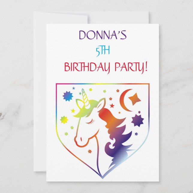 INVITATIONS DU PARTI ANNIVERSAIRE DE ENFANT "UNICO (Devant)