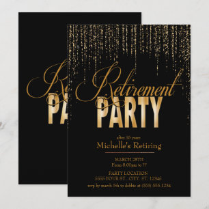 Invitations du Parti de la retraite Gold et Black