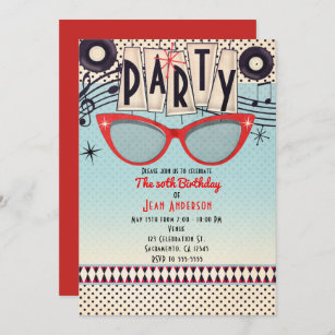 Invitations Faire Part Cartes Anniversaire Rockabilly Zazzle Fr