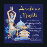 Invitations du parti des nuits arabes<br><div class="desc">Des invitations à la fête d'anniversaire de nuits arabes avec de belles illustrations bleu et or sur un arrière - plan bleu royal. Cette magnifique fête d'anniversaire et invitation à l'événement Arabian Night est facilement customisée pour votre événement en ajoutant simplement vos détails. Vous pouvez également modifier la couleur de...</div>