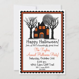 Invitations du parti Halloween à la Maison hantée