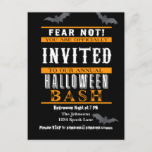 Invitations du parti Halloween Bash