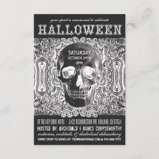 Invitations du parti Halloween - Black Steampunk