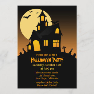 Invitations du parti Halloween House