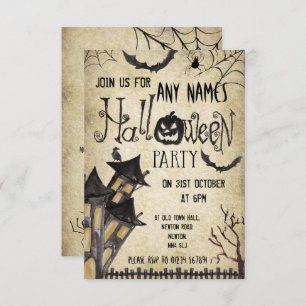 Invitations du parti Halloween Vintage House