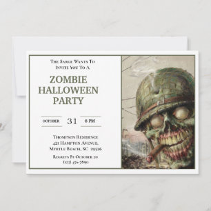 Invitations du parti Halloween Zombie