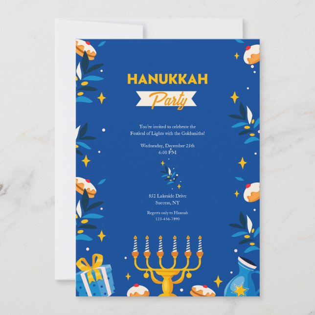 Invitations du parti Hanoukka (Devant)