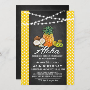 Invitations du parti Hawaiian Luau