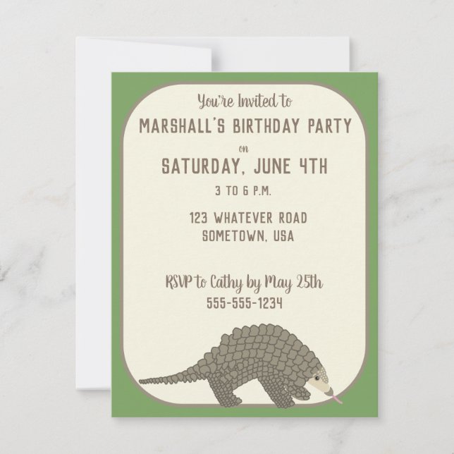 Invitations du parti Pangolins (Devant)
