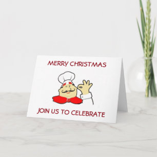 INVITATIONS DU PARTI PÈRE NOËL CHEF ADULTE CHRISTM