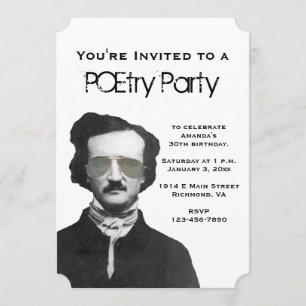 Invitations du parti POEtry avec Edgar Allan Poe
