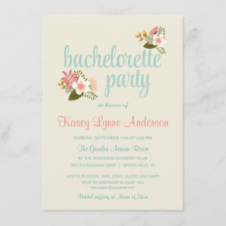 Invitations du parti Rustic Floral Bachelorette