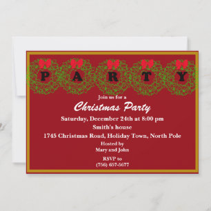 Invitations du parti Wreath Party