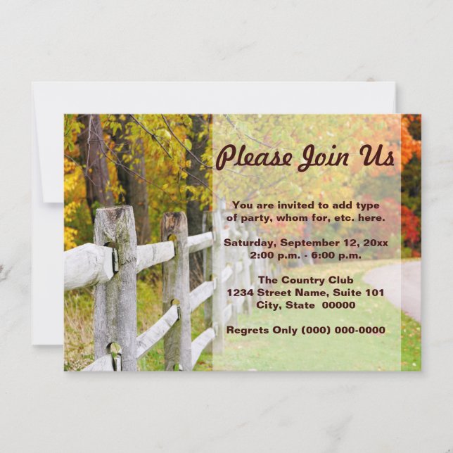 Invitations du pays d'automne (Devant)
