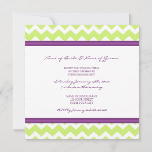 Invitations du Plum Lime Chevron